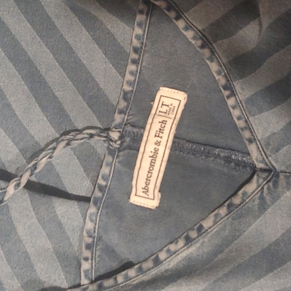 Abercrombie & Fitch Brand denim striped dress size Large Tall - Picture 8 of 13
